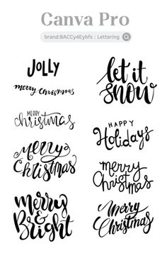 the font and lettering styles used for christmas cards