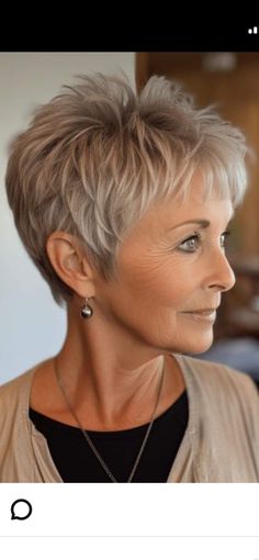 Pixie Haircut Fine Hair, Short Sassy Haircuts, Hair Older Women, Spiked Hair