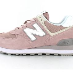 Pink Brand New Balance Sneakers New Balance Leather Sneakers For Spring, Spring Leather New Balance Sneakers, Runner's World, Shoes New Balance, Trendy Shoes Sneakers, Balance Sneakers, New Balance 574, New Balance Sneakers, Pink Brand