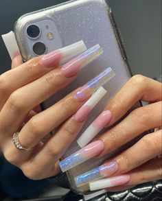 Plain One Color Acrylic Nails, Square Shaped Acrylic Nails, Poppin Nails, Gel Nail Extensions