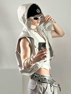 subversive basics, grey white outfit layering archive White Outfit Men Aesthetic, Cyberpunk Outfit Male, Men Aesthetic Outfits, Rave Outfits Men, Y2k Outfits Men, Boyfriend Outfit, Masc Outfits, Y2k Men, Rave Fashion