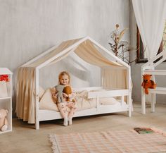 Yappy Kids expands its offer with a with a Scandinavian-style house bed. It can be used both as a bed and as a playground. YappyHytte is a great solution at a time when your baby has grown out of a baby cot and needs a bigger bed to sleep in. This bed is a combination of original design and functionality. The bed design gives a truly cosy feeling in the child's room. House beds are a great choice for children, because thanks to their appealing and playful design, the child will have a desire to Toddler Bed Tree House, Kids Twin House Bed, Mcm House Bed, Toddler Playroom Beds & Bed Frames, Toddler Bed Overstock, Montesorri Baby Room Beds & Bed Frames, Cool Toddler Beds Overstock, Cottage House Bed Kids, Montessori Twin Bed Cabin