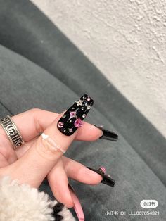 Horror Nails, Food Nails, Vintage Nails, Gelish Nails, Nails Only, Black Nail, Kawaii Nails, Elegant Nails