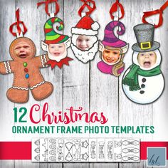 Christmas Ornament Picture, Ornament Picture Frame, Cadre Photo Diy, Diy Photo Ornaments, Christmas Ornament Frame, Picture Frame Template, Frame Ornaments, Cute Picture Frames, Christmas Ornament Template