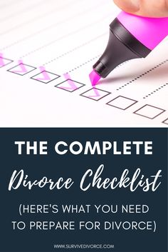 Divorce List Things To Do, Divorce Checklist Printable, Divorce Worksheets, Divorce Planning, How To Prepare For A Divorce, Divorce Organization