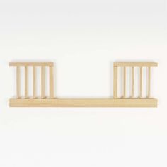 two wooden railings against a white background