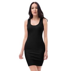 🆓  FREE Standard SHIPPING  🆓 Make a statement and look fabulous in this all-over black designed fitted dress.  Perfect for Halloween! ** VIEW MORE ITEMS like this in store at: https://www.etsy.com/shop/BeingUniqueStyle Available in sizes:  XS, S, M, L, XL IMPORTANT NOTE:  Please take your measurements as per the Size Guide to ensure you order the correct fit for you.  We do not do requests for alterations to our clothing in relation to sizing. Thank you 😁 PRODUCT DETAILS: * 82% polyester, 18% Black Goth Dress, Beautiful Black Dresses, Gothic Clothes, Goth Dress, Tank Top Dress, Gothic Dress, Goth Outfits, Black Bodycon Dress, Slim Dresses