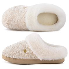 PRICES MAY VARY. CLASSIC ESTHETIC: The combination of faux wool, delicate brand buckle and fluffy collar makes our slippers a cute and elegant look. Their easy-on design meets your daily needs. They are suitable for chilly weathers, especially in autumn or winter COMFORTABLE MATERIALS: Made of a premium faux alpaca upper and a polar fleece lining, these ladies slippers add a super soft and warm touch to your feet for everyday walk. The fluffy collar keeps your feet warm and comfortable while pro Ladies Slippers, Cute Slippers, Clog Slippers, Soft Shoes, Everyday Shoes, Chilly Weather, House Shoes, House Slippers, Polar Fleece