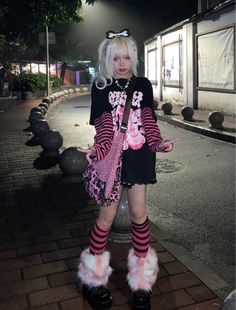 Adoptable Outfit, Sanrio Outfits, Girls Fasion, Creepy Cute Fashion, Kawaii Outfits, Yami Kawaii