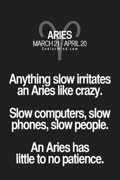 an advertisement for aris on march 21, 2011 with the caption'anything slow irritates an aris like crazy slow phones, slow people