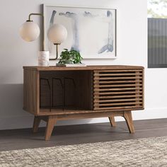 Mercury Row® Renwick TV Stand for TVs up to 78" & Reviews - Wayfair Canada Record Cabinet, Door Accent Cabinet, Cabinet Wood, Accent Doors, Accent Cabinet, Game Room Furniture, Mudroom Furniture, Kitchen Dining Furniture, Bar Furniture