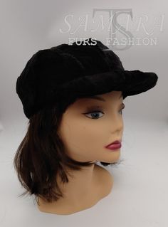 Natural real mink sheared fur hat in black color, jockey hat, handmade. This extremely warm and comfortable hat will surely keep your head warm in cold winter and protect it from cold wind. Light,warm,very soft,the best quality! All our Accessories are brand new, handmade, beautifull and also have been processed through a professional cleaning Upper Material - Genuine mink fur sections Inside Material - Textile Inner circumference: 58cm Real colors may vary slightly from the color on your screen Jockey Hat, Hat Handmade, Handmade Hat, Fur Hat, Mink Fur, Winter Hat, Caps Hats, Black Color, Accessories Hats