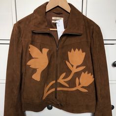 Brown Suede Jacket With Tan Leather Detailing On The Front. Never Worn With The Tags Still On! Urban Outfitters Jacket, Leather Detailing, Tan Jacket, Brown Suede Jacket, Suede Jacket, Brown Suede, Tan Leather, Urban Outfitters, Jackets & Coats