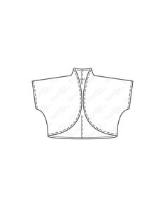 the front and back view of a women's cropped top with an open collar