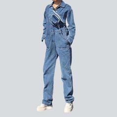 Make a statement this summer with our 2023 Spring Collection Nineties-style denim overall with waist bag! Crafted with light wash distressed denim. this piece is made to be the perfect blend of contemporary fashion and nostalgic grunge. With a sleek slim fit. resilient zipper and stylish button closure. and a distinctive distressed pattern. these overalls will be the crowning jewel of your outfit.Key Highlights: Grunge Galore: Inspired by the iconic '90s gritty movement. these overalls exude an Casual Light Wash Denim Jumpsuit With Pockets, Casual Medium Wash Denim Jumpsuit With Side Pockets, Utility Denim Jumpsuit In Washed Blue With Pockets, Utility Washed Blue Denim Jumpsuit With Pockets, Casual Denim Jumpsuit With Side Pockets, Trendy Everyday Denim Jumpsuit With Pockets, Utility Denim Jumpsuit With Side Pockets, Utility Style Light Wash Denim Jumpsuit, Trendy Denim Overall Jumpsuit