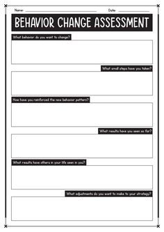 Student Worksheet, Better Mental Health, Practice Mindfulness, Thought Patterns, Therapy Worksheets, Mental Health Resources, Behavior Change, Inner World, Emotional Regulation