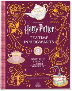 harry potter tea time in hogwarts book with illustrations on the front and back cover