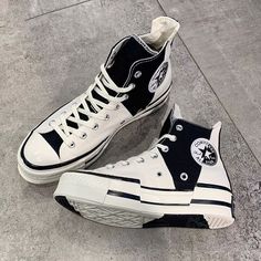 Converse Collection, White Converse Shoes, Cute Converse Shoes, Black And White Converse, Cute Converse, All Star Converse, Star Converse, Dr Shoes, Trendy Shoes Sneakers