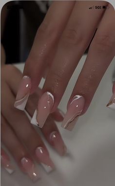 White Nails Aesthetic Vintage, Formal Nails Classy White, Homecoming Nails Coffin, Classy Baddie Nails Short, Simple Classy Baddie Nails, French Tip Acrylic Nails Long, Classy Graduation Nails, Famous Nails, Girly Acrylic Nails