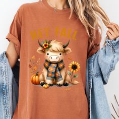 Get ready for the spooky season with our stylish Cow Lover Fall Shirt! This charming shirt features an adorable cow design that's perfect  Cow Fall Shirt Cow Lover tshirt,Fall Cow Shirt Fall Barnyard Tee for cow lovers. Whether you're looking for a cute cow shirt to wear during autumn festivities or fall this shirt has you covered. Made from soft materials, our tshirt is great for casual outings or celebrating Halloween with fun animals. Don't miss out on this fun fall cow shirt that combines co Cow T Shirt, Fun Animals, Cow Tshirt, Cow Design, Cow Gifts, Cow Shirt, Cute Cow, Fall Shirt, Cute Cows