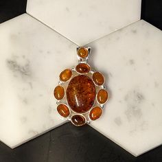 Beautiful Amber Pendant in Solid Vermeil | Cabochon Cut | Bezel Setting Designer Silver Jewellery, Amber Pendant, Jewelry Showcases, The Void, Blog Instagram, Earring Findings, Pendant Bracelet, Be The Best, Bezel Setting