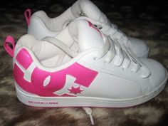 Dc Shoes Y2k, Mcbling Sneakers, Dc Shoes Aesthetic, Mcbling Shoes, 2000s Shoes, Dc Shoes Women, Y2k Shoes, Pretty Shoes Sneakers, Shoes Outfit Fashion