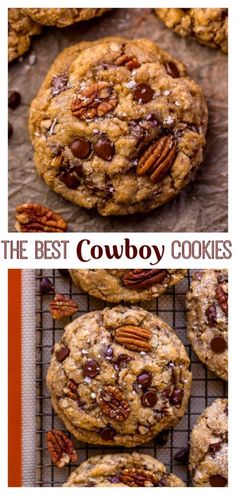 the best cowboy cookies with chocolate chips and pecans