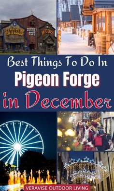 the best things to do in pigeonn forge in december with text overlay