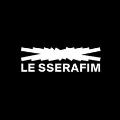 the logo for le serafim is shown in white on a black background