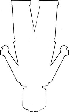 the outline of a vase with arms and legs