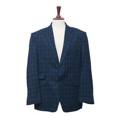 This Chiragh Apparel blazer is an elegant upgrade on dapper tailoring and features rich shades in a sumptuous fabric for elegant opulence. Fashioned from premium quality wool, this geometric check blazer features full lining in Japanese silk, a notch lapel, two-button closure and single-vented back. A left chest pocket and three flap pockets appoint the front while the inside has two (2) pockets on the left and one (1) pocket on the right. A flash of contrast piping is added to the jacket lining Formal Blue Blazer With Suit Collar, Bespoke Tailored Tweed Jacket For Formal Events, Bespoke Tailored Tweed Jacket For Formal Occasions, Elegant Fitted Tweed Jacket For Semi-formal Occasions, Fitted Tweed Jacket With Long Sleeves For Semi-formal Occasions, Fitted Long Sleeve Tweed Jacket For Semi-formal Occasions, Tailored Notch Lapel Tweed Jacket For Wedding, Tailored Tweed Jacket With Notch Lapel For Wedding, Wool Tailored Blazer For Wedding