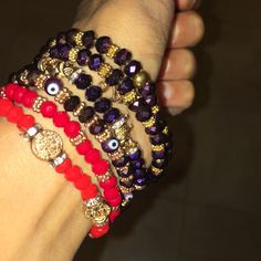 Elegant And Fun Charm Bracelets Trendy Red Bracelet For Festival, Trendy Red Stackable Jewelry, Trendy Red Stackable Beaded Bracelets, Red Spiritual Stretch Bracelet, Trendy Red Stackable Bracelets, Jewelry Lookbook, Bracelet Stack, Charm Bracelets, Womens Jewelry Bracelets