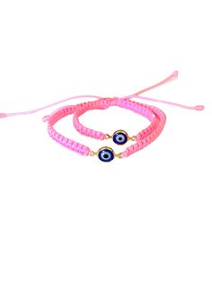 SALE! today only! plus, free shipping in USA! Happy Holidays! ✭ This pretty, hand-braided pink bracelet with a gold-filled evil eye charm is perfect for good luck and protection, available in sizes for babies, children, women, and as an anklet too. It's a great gift for mothers, baby showers, and postpartum, and it's safe to wear even while bathing so everyone can enjoy wearing it all the time. ♡ 𝗕𝗹𝗲𝘀𝘀𝗶𝗻𝗴 𝗰𝗮𝗿𝗱 This cute bracelet comes with a special blessing just for you! It says, "M Personalized Pink Spiritual Friendship Bracelets, Adjustable Pink Evil Eye Bracelet, Pink Adjustable Spiritual Friendship Bracelets, Adjustable Pink Spiritual Friendship Bracelets, Adjustable Rose Gold Evil Eye Bracelet, Pink Spiritual Friendship Bracelets, Handmade Pink Friendship Bracelets As Gift, Pink Resizable Jewelry For Friendship, Handmade Pink Evil Eye Bracelet Gift