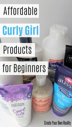 The curly girl method can be overwhelming for beginners. Here are some affordable curly girl approved products to get you started. Curly Girl Products, The Curly Girl Method, Girl Products, Create Your Own Reality, Hair Lotion, Curly Girl Method, Beautiful Curls, Curly Hair Routine, Curly Hair Care