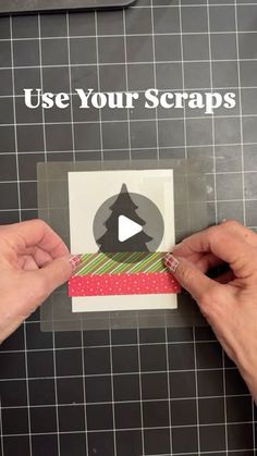 someone is making a christmas card using scraps