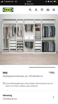 an image of a closet with clothes on it