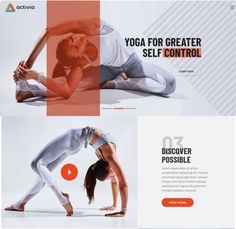 the website is designed to look like it could be used for yoga and other activities