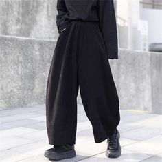 Japanese women's street style high waisted wide leg pants autumn winter trousers Size: M: Waist: 58-102cm Hip: 132cm L: Waist: 62-106cm Hip: 136cm XL: Waist: 66-110cm Hip: 140cm Fabric: Velvet fabric Style: Street Waist height: high waist Clothing style details: pockets Pant type: wide leg pants (excluding other items in the picture) Paypal payment    We only accept Paypal payment in our store. Shipping Policy  Item will be shipped within handling time as soon as the payment verified. High Waist Solid Color Bottoms For Streetwear, Wide Leg Streetwear Pants, Streetwear Wide Leg Pants In Solid Color, Solid Color Wide Leg Streetwear Pants, Wide Leg Streetwear Pants Solid Color, Streetwear Wide-leg Pants, Black Wide-leg Harem Pants For Winter, Trendy Baggy High Waist Harem Pants, Trendy Wide Leg Harem Pants For Streetwear