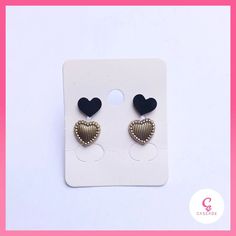 Hearts hearts 💕 DM to order yours 070 687 3838 Available colors White 🤍 Black 🖤 Gold 🪙 cascade #fanciesbycascade #studs #studearrings #jewellery #fyp #foryou White Black, White And Black, Stud Earrings, Gold, White, Black, Color