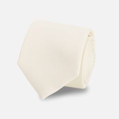 Add the Grosgrain Solid Ivory Tie to your wardrobe today. | Men's Tie Bar: Grosgrain Solid Tie - Modern, In Ivory, Silk White Cotton Ties For Formal Occasions, Elegant White Ties For Workwear, Elegant White Ties For Work, White Cotton Suit And Tie Accessories For Formal Occasions, Classic White Tailored Suit And Tie Accessories, Classic Beige Ties, Grad Fits, White Ties, Mens Silk Ties