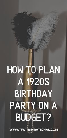 a birthday party on a budget with the text how to plan a 1920s birthday party on a budget?