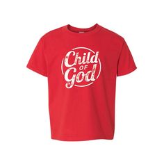 Kids can have plenty of titles: student, friend, sibling, gamer...but no title is as important as Child of God. Help kids show off their most important title with these comfy shirts. Great for VBS, youth groups or mission projects, these shirts show group togetherness and will quickly become a favorite of kids and will be worn often! © OTCo Fits sizes 10-12o Brand: Gildano Short sleeveo 100% preshrunk cotton, 5.3 oz.o Seamless double needle collaro Tear away labelo Taped neck and shoulders for d Red Graphic Print T-shirt For School, Casual T-shirt For End Of School Year Fan Merchandise, Short Sleeve T-shirt With Logo For School, Red Cotton School T-shirt, Logo Print Short Sleeve T-shirt For School, Logo Print T-shirt For School, Red Short Sleeve T-shirt For School, Mission Projects, Youth Groups