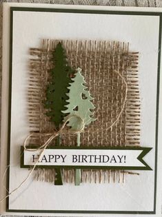 a birthday card with a tree on it