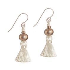 These lovely mini tassel earrings are perfect for adding a tiny pop of color and sparkle to your look. We hand-wrap all of our tassels, made with Art Silk. Offered in a variety of beautiful colors with Brass beads plated with 14K Rose Gold, and 14K Rose Gold Fill French Ear Wires. Size: 3/4" tassel. 1 1/4" overall length from top of ear wire. Designed and hand-finished in CA by Kelli Ronci, and handcrafted in collaboration with our all-women artisan team in India With Bridesmaid, Silk Colors, Handcrafted Artisan Jewelry, Blush Roses, Beaded Tassels, Women Artisans, Rose Earrings, Rose Gold Earrings, Tassel Earrings