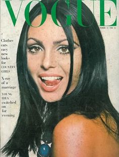 a woman with long black hair is featured on the cover of an issue of magazine