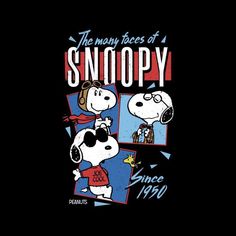 the many faces of snoopy t - shirt