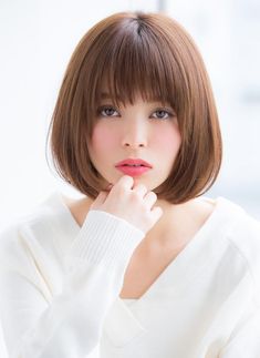 Short Bob Haircuts With Bangs, Bob Pendek, Bob Haircuts With Bangs, Woman Hairstyles, Bob Hairstyles With Bangs, Aesthetic Pretty, Short Bob Haircuts, Penteado Cabelo Curto