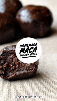 some chocolate cookies with a sticker that says homemade macaroni and cheeses