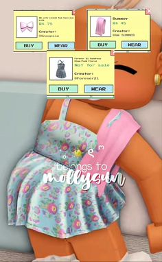 an animated image of a baby doll with clothes on it's back and the words,