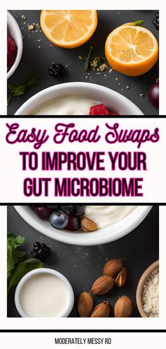 Easy food swaps you can make to improve your gut microbiome based on the latest research, recipe ideas included. A more balanced gut, where there is more of that "good" bacteria, can improve digestive health, immune support, weight management and potentially reduce a number of chronic diseases. Meal Prep For Gut Health, Psychobiotic Foods, Good Gut Health Recipes, Gut Microbiome Diet, Foods Good For Gut Health, Gut Health Snacks, Microbiome Foods, Easy Digestable Food, Microbiome Diet Recipes